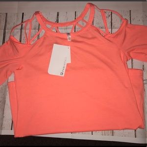 Fabletics Short Sleeve Cage Top Sz SM Brand New